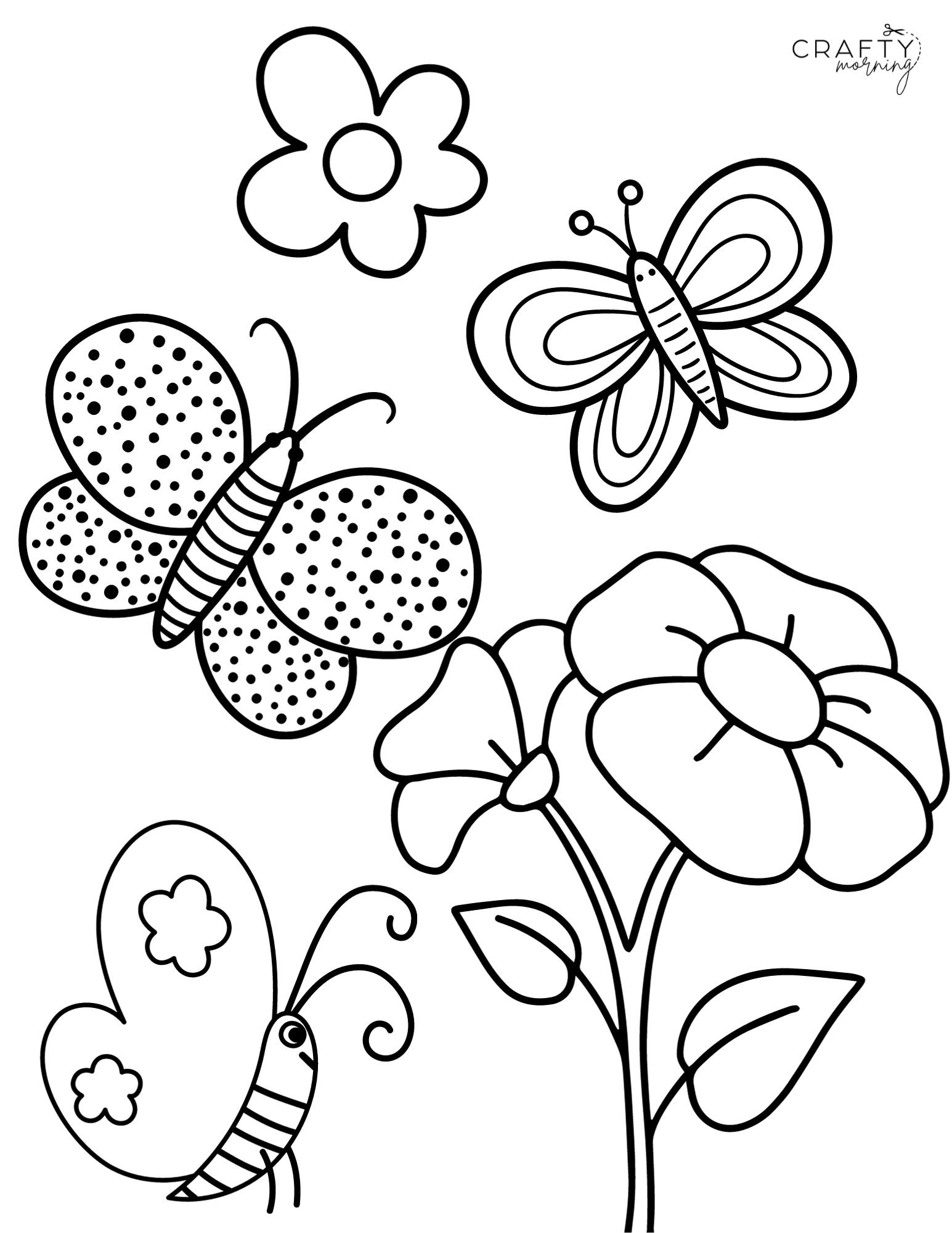 free printable butterfly coloring pages
