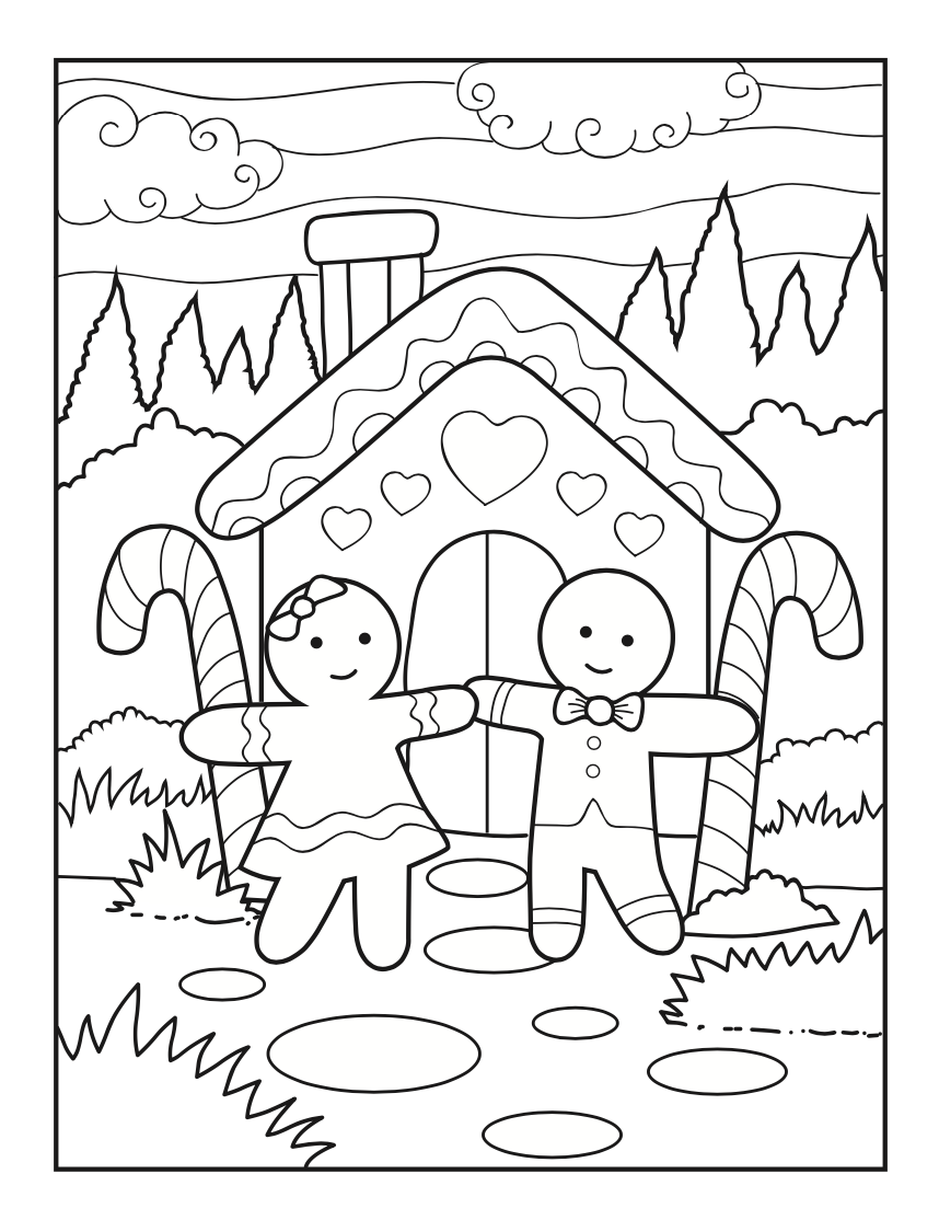 Free Christmas Gingerbread House Colouring Page The gingerbread house co uk