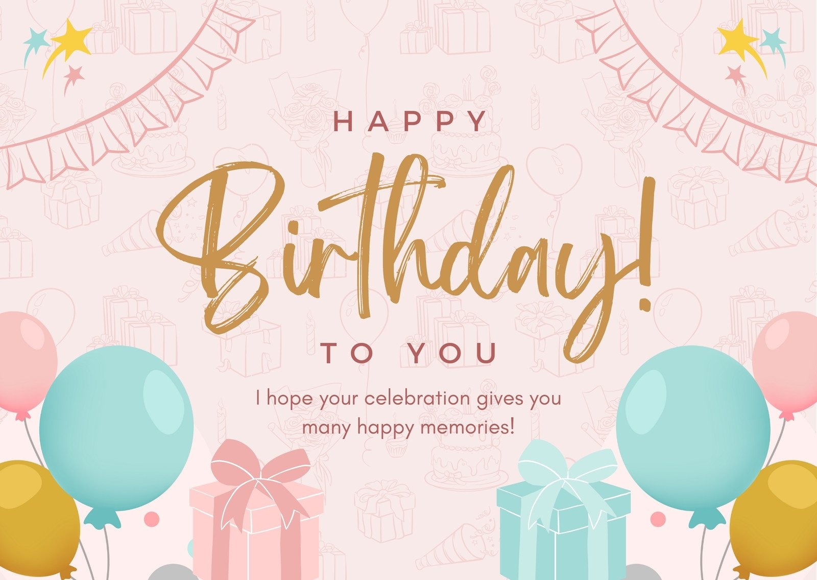 birthday card template free