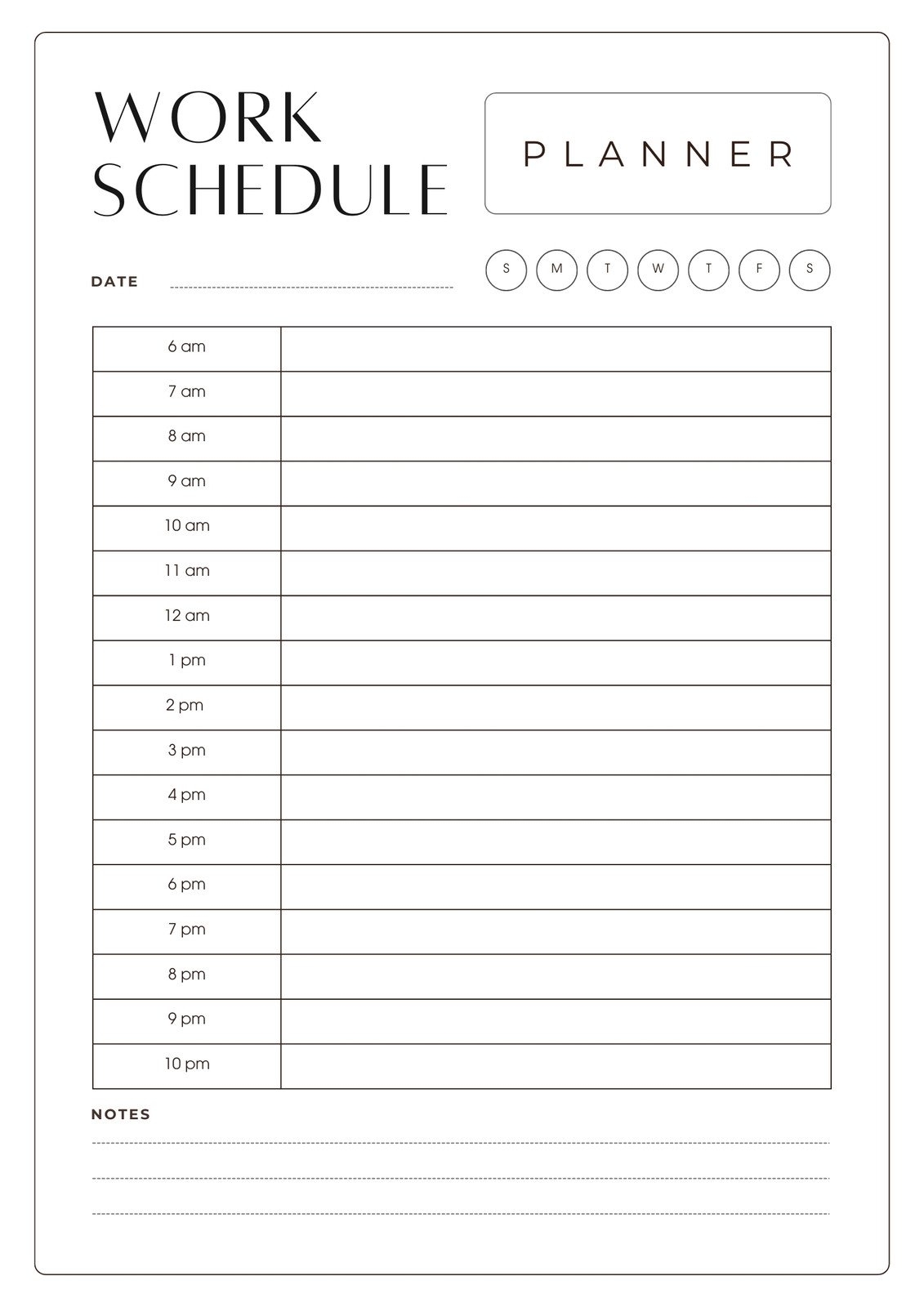 Free Custom Printable Work Schedule Planner Templates Canva