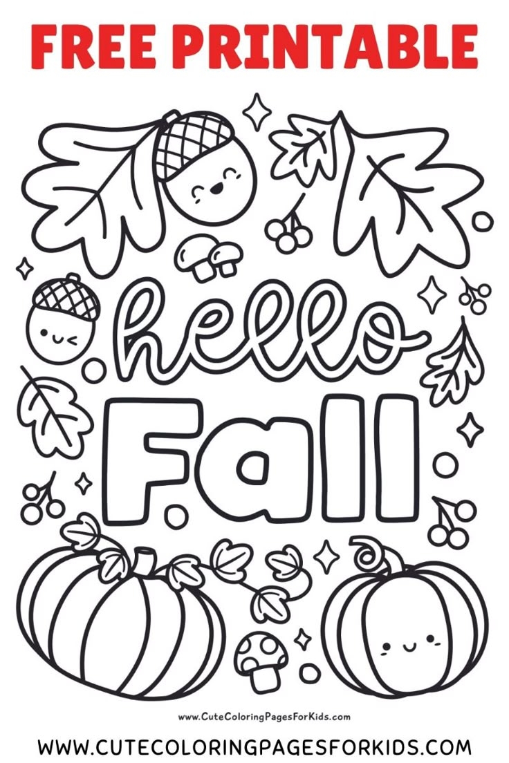 preschool fall coloring sheets