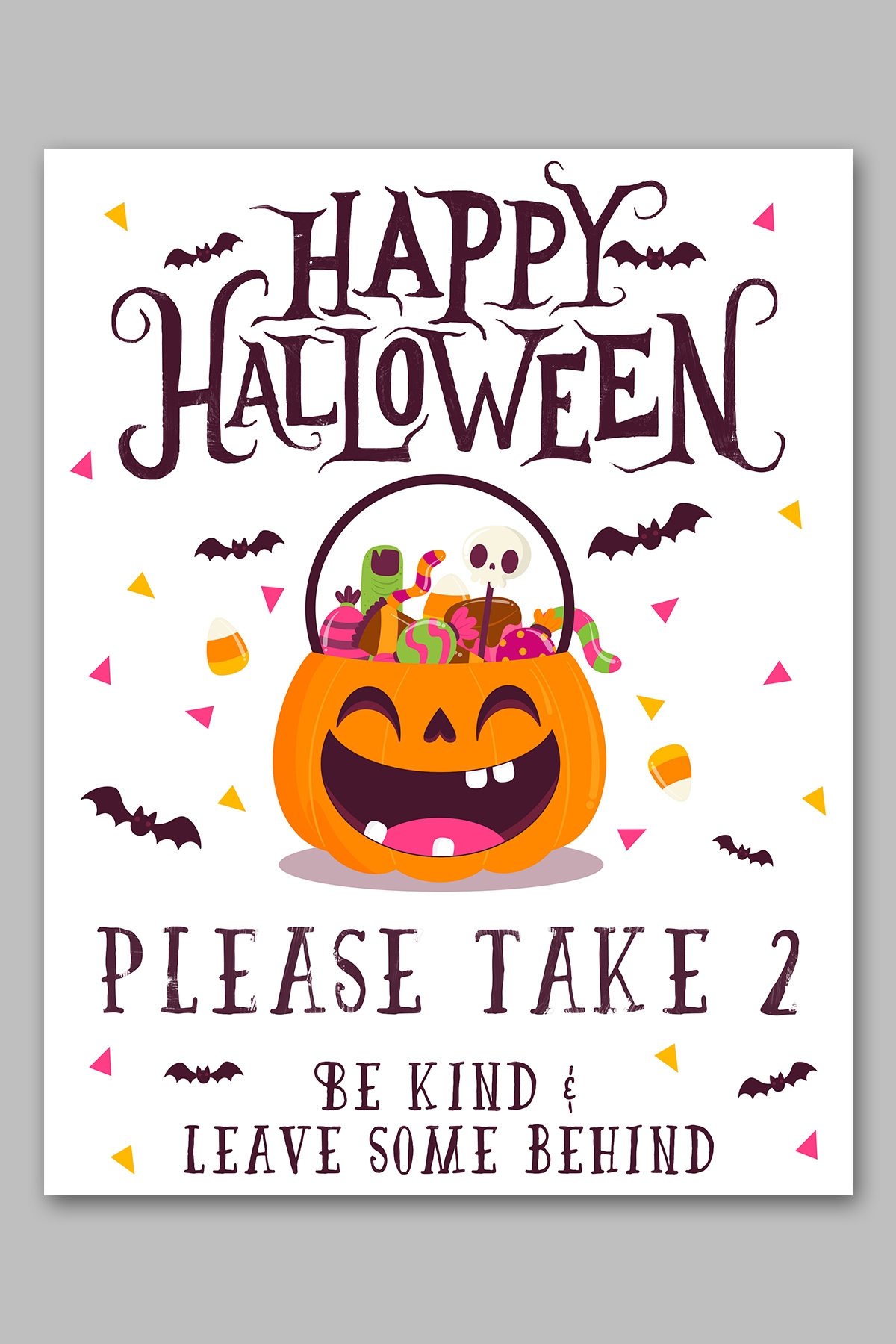 please take one halloween sign