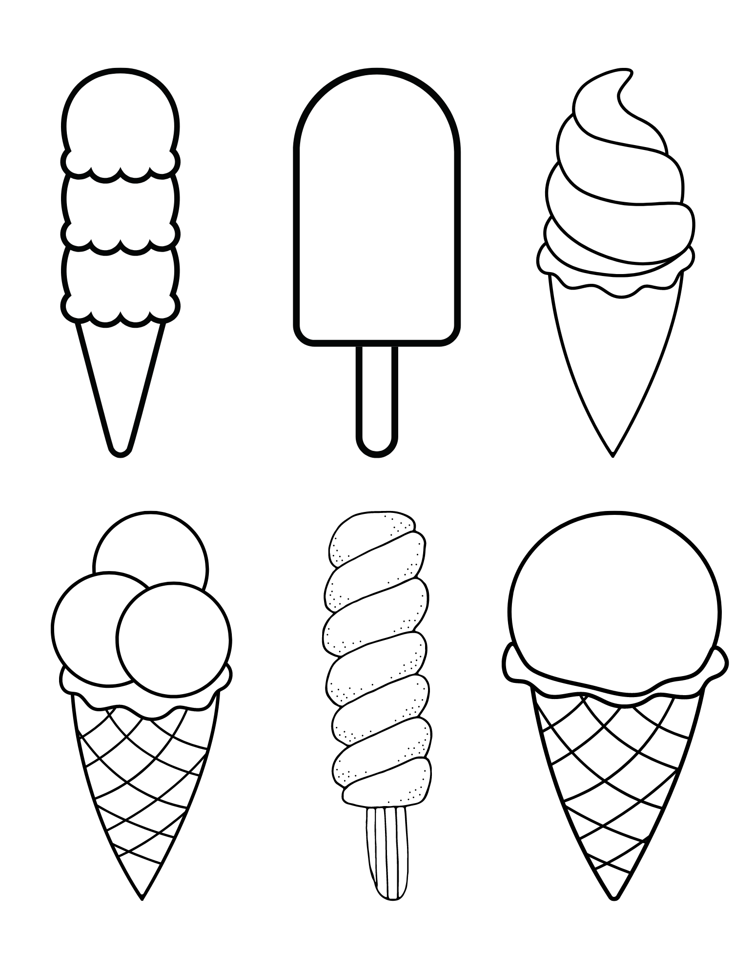 Free Ice Cream Coloring Pages For Kids And Adults