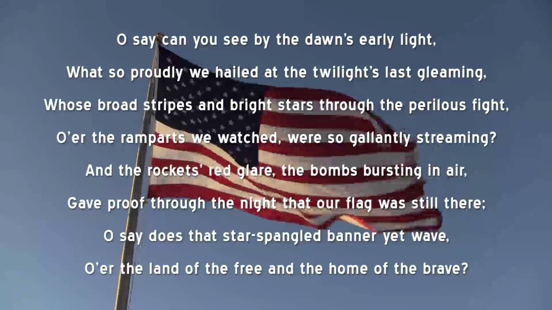 the national anthem with words