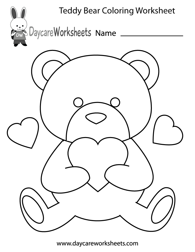 colouring pages teddy bear