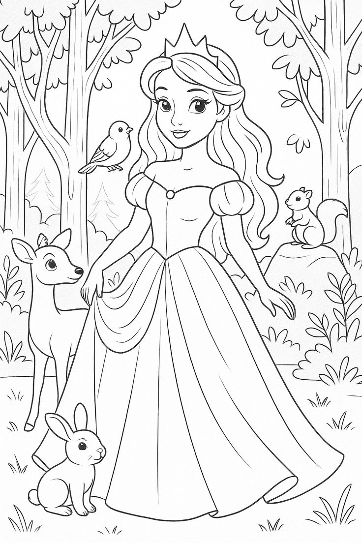 FREE Princess Coloring Page