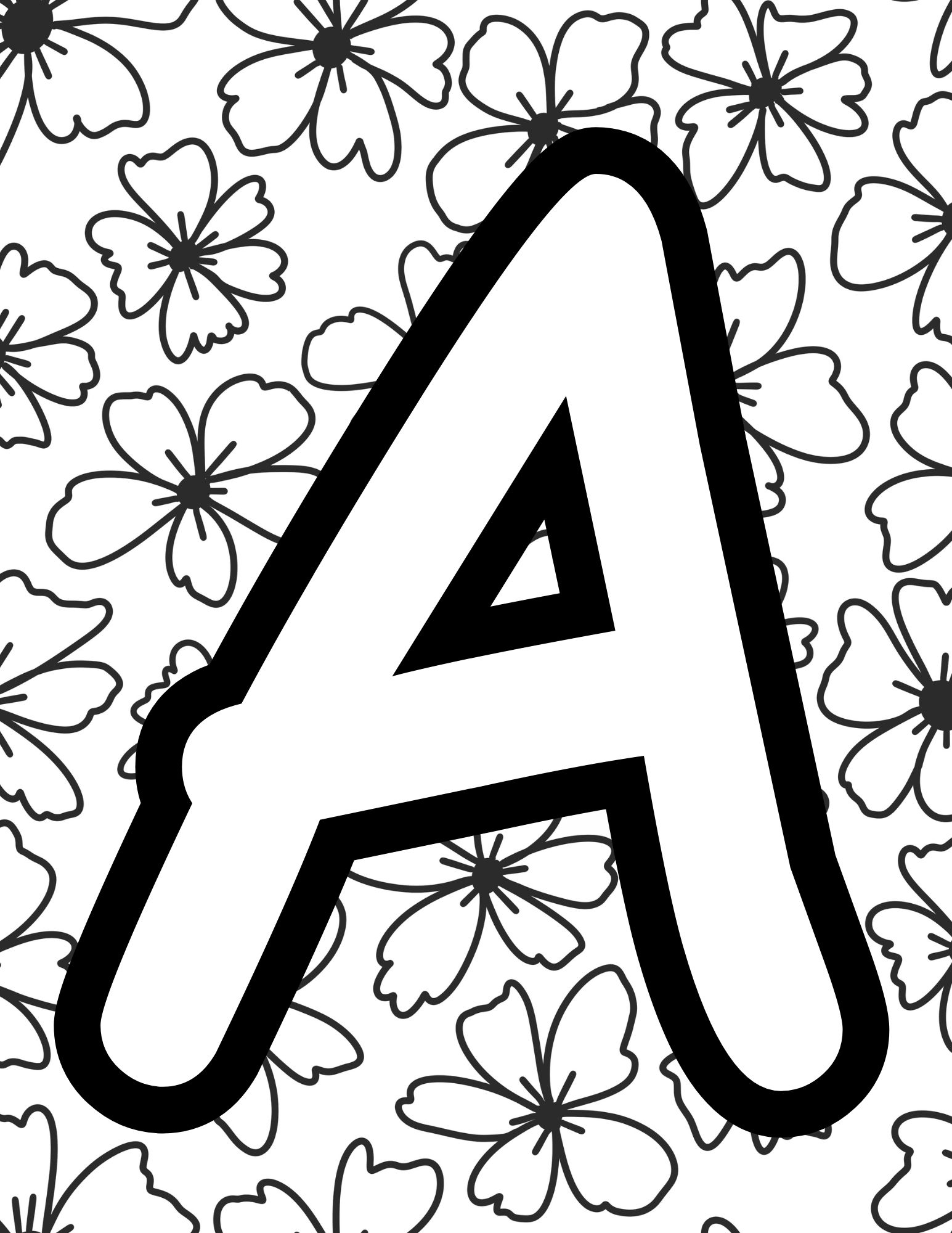 alphabet letters coloring pages