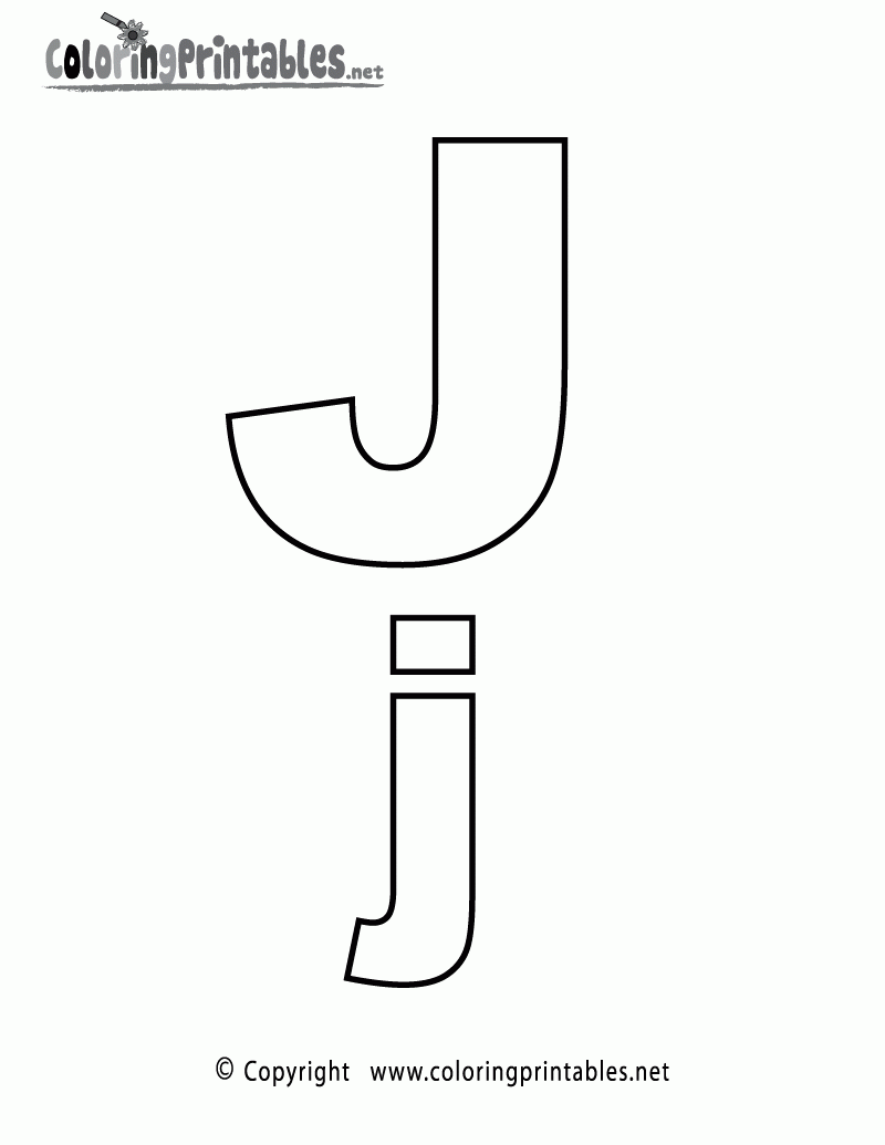 letter j coloring sheet