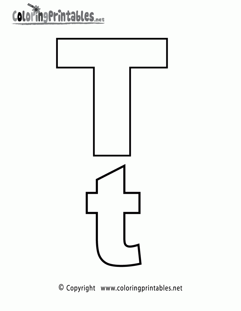 letter t coloring page