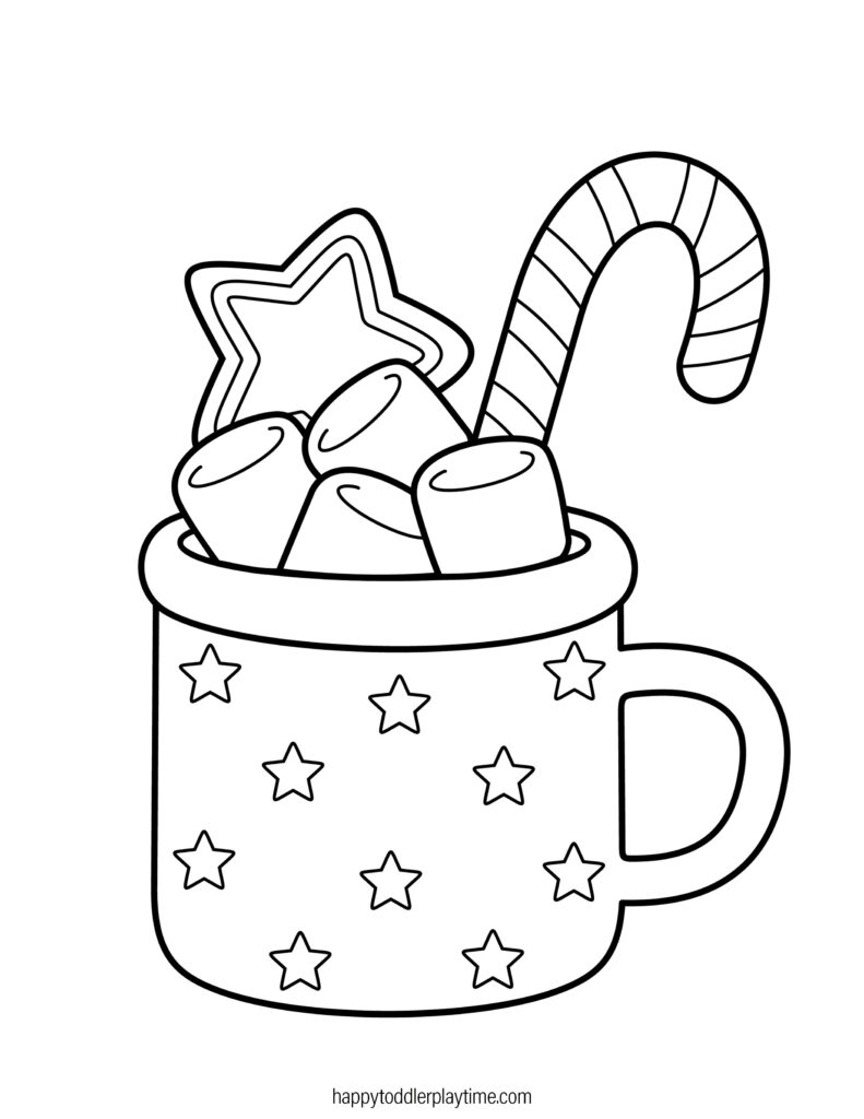 candy cane coloring page