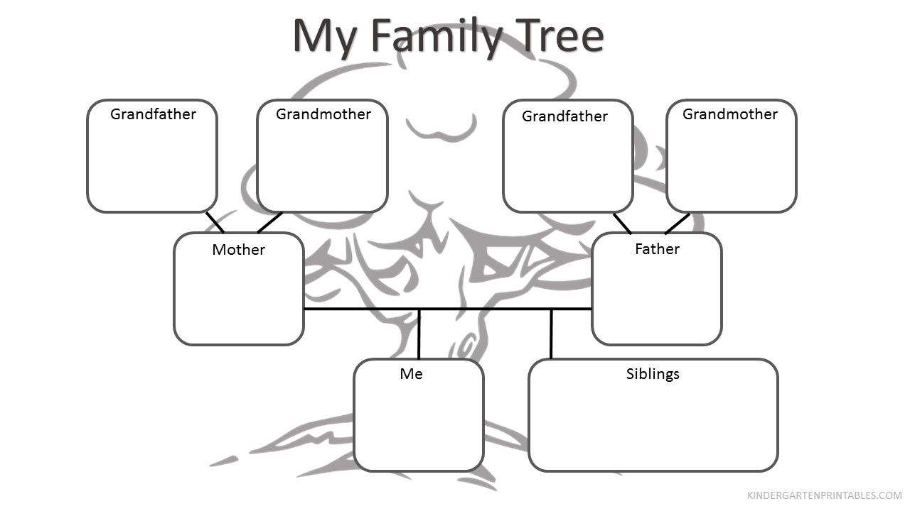 family tree worksheet printable