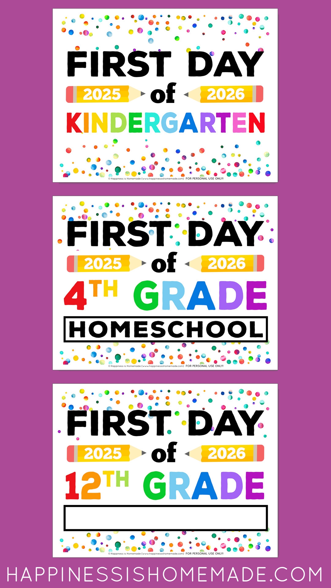 first day of kindergarten printable