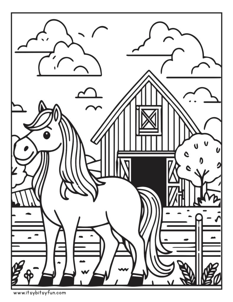 horse printable coloring sheets