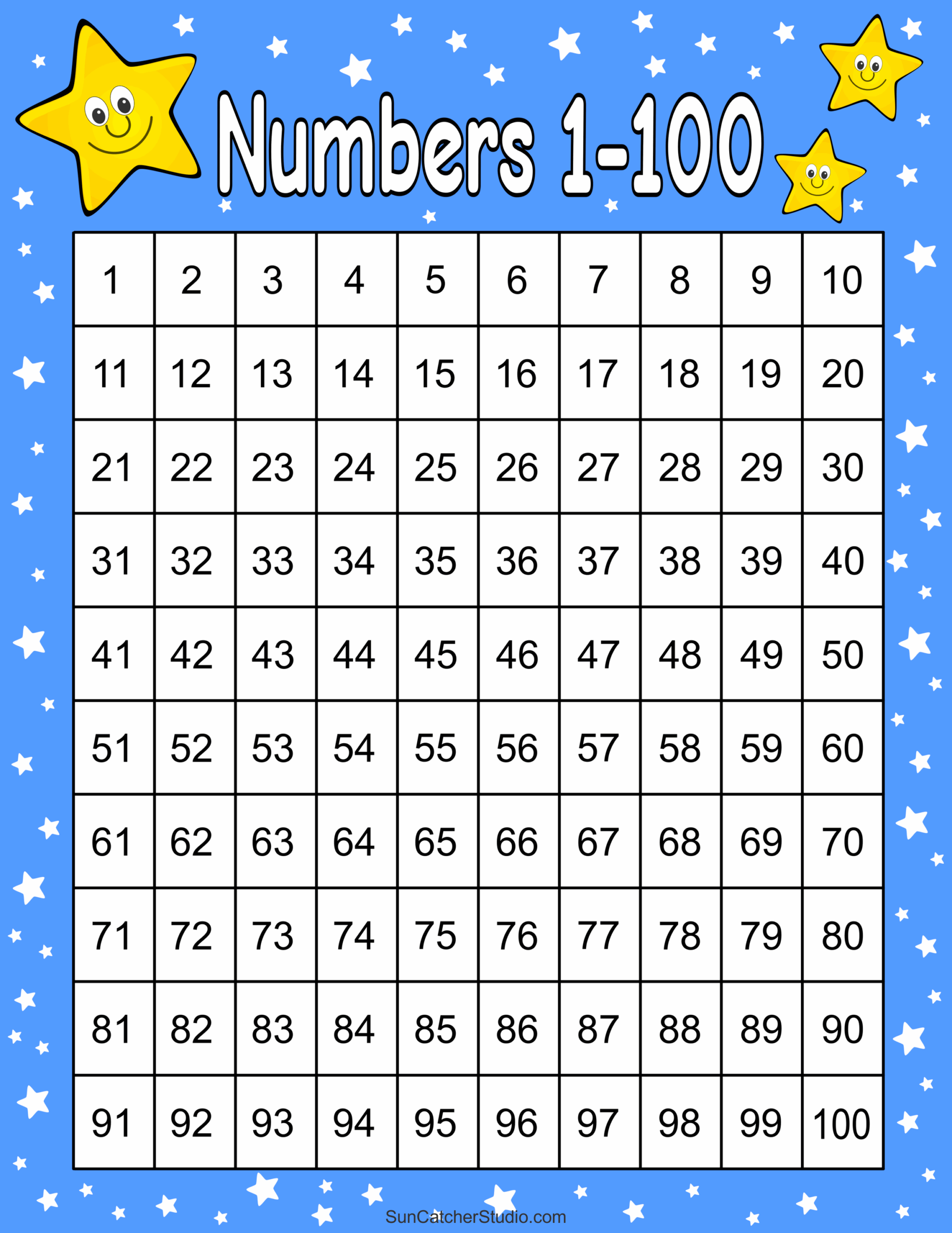 Free Printable Hundreds Charts Numbers 1 To 100 Free Printables Monograms Design Tools Patterns DIY Projects