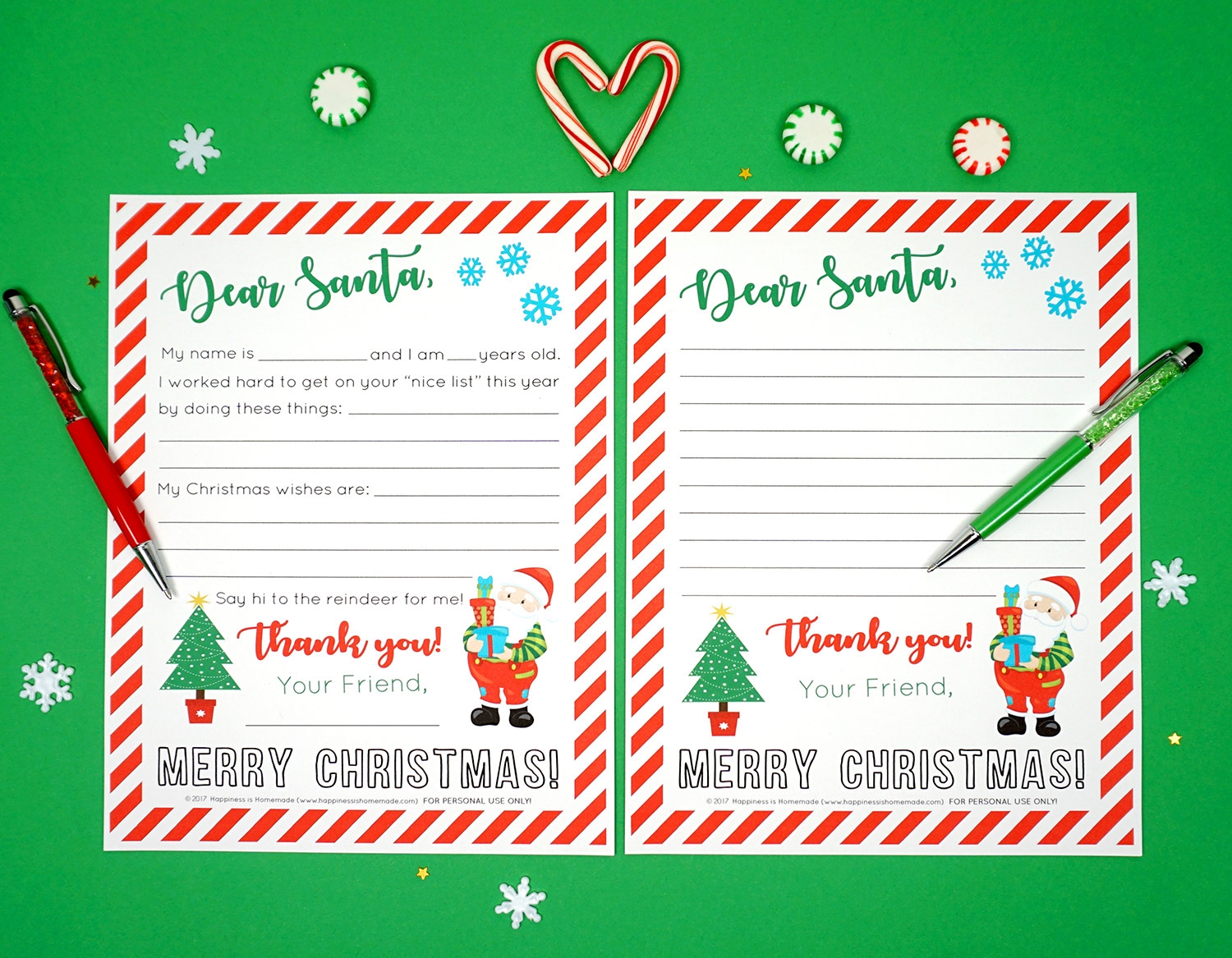 Free Printable Letter To Santa Happiness Is Homemade