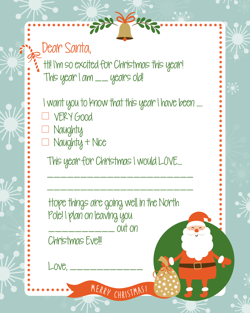 letter to santa template