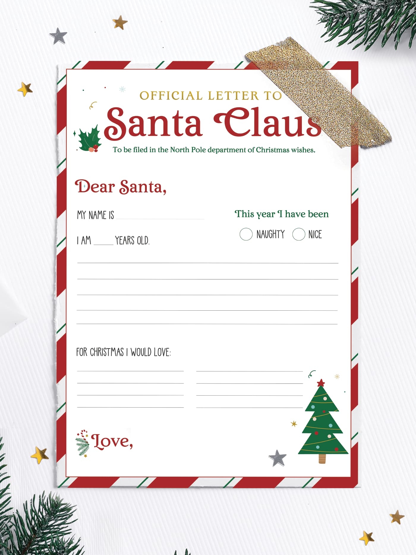 letter to santa printable