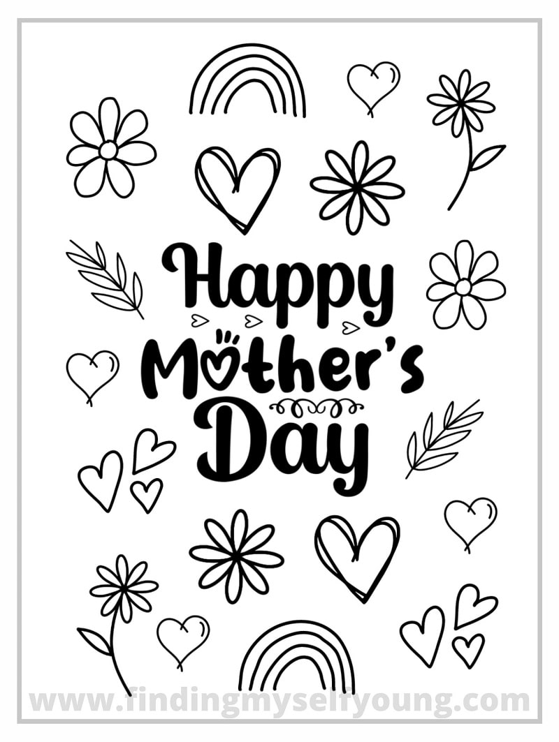 happy mothers day coloring