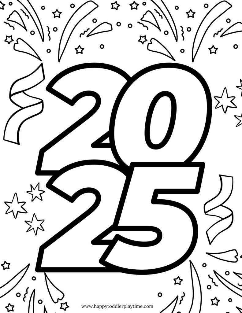FREE Printable New Year s Eve Coloring Pages Happy Toddler Playtime