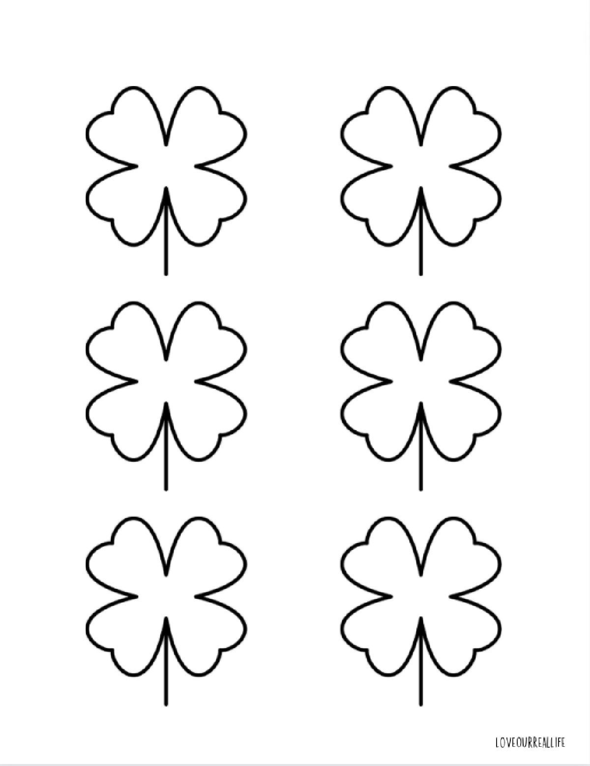 FREE Printable Shamrock Templates For Coloring Or St Patricks Day Crafts Love Our Real Life