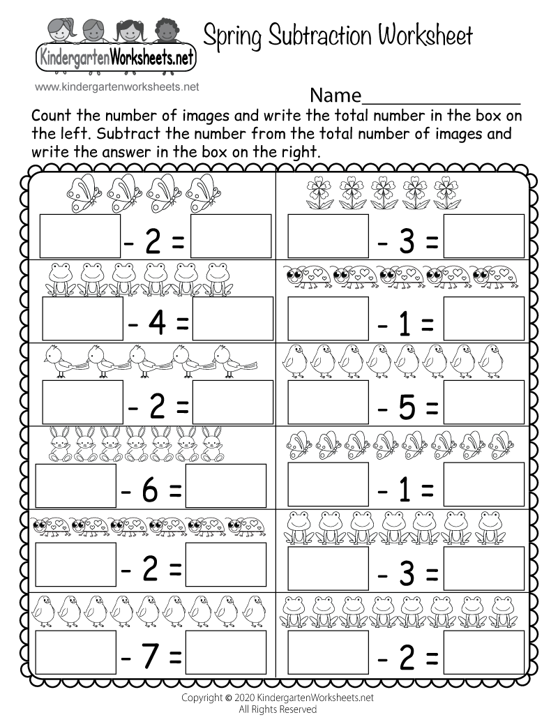 subtraction worksheets free printable