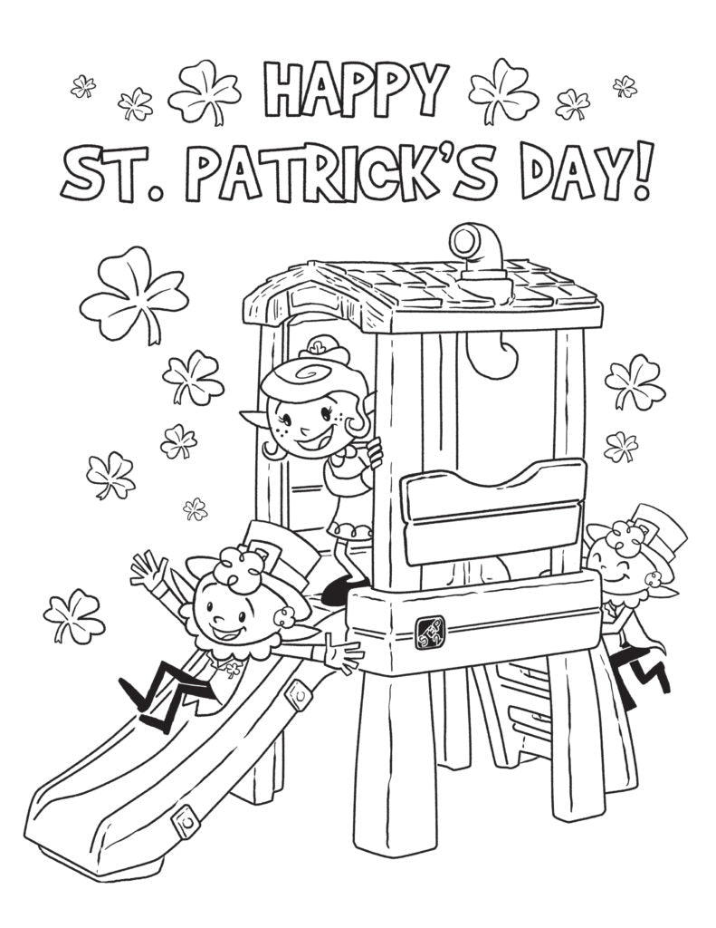 Free Printable St Patrick s Day Coloring Page Step2