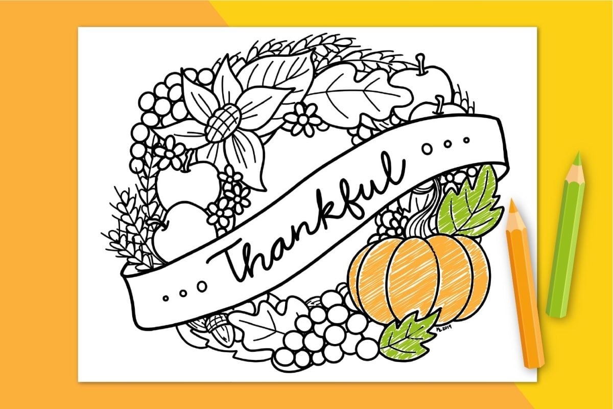 thanksgiving coloring sheets printable