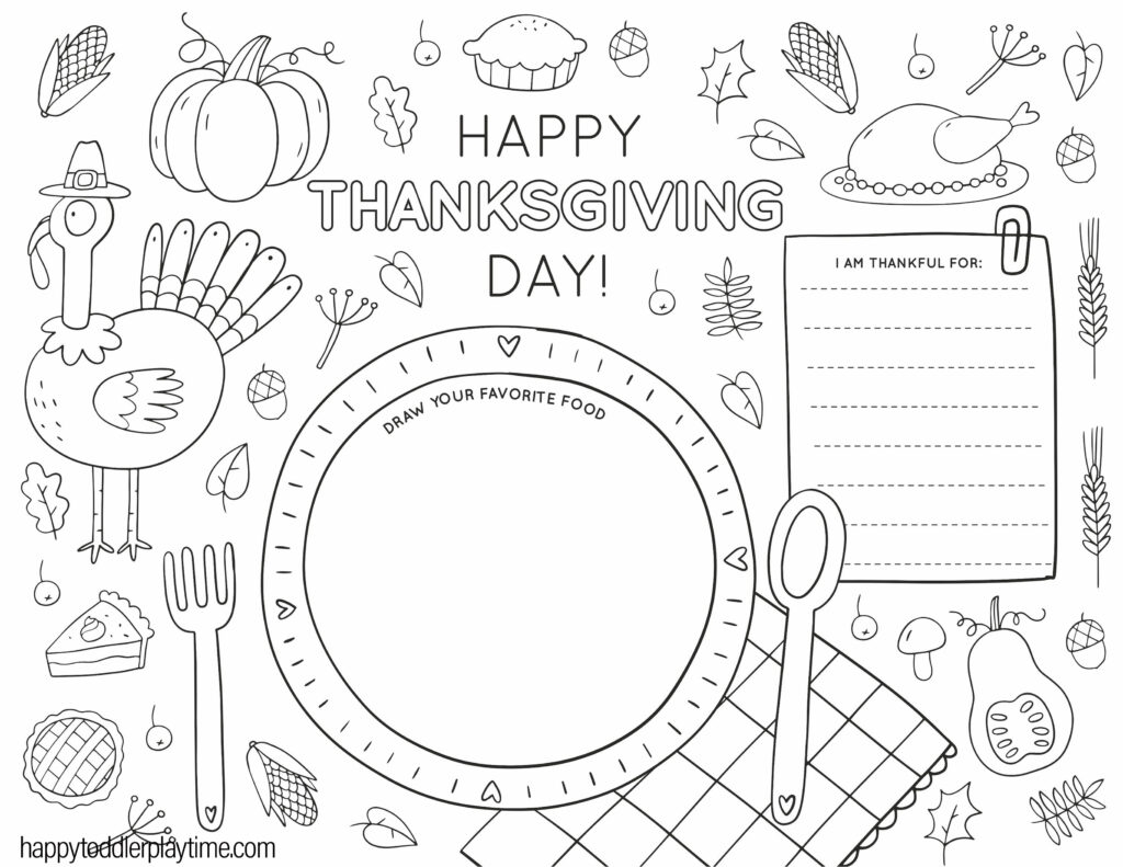 thanksgiving day coloring pages