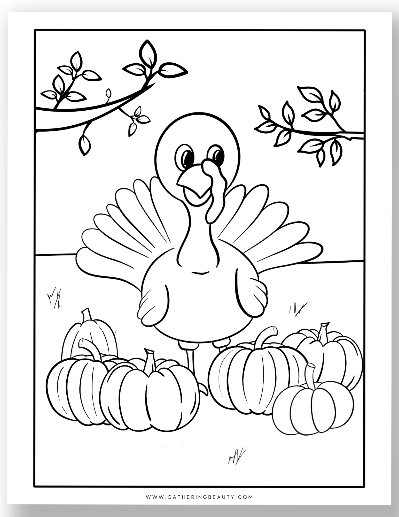turkey coloring pages printable