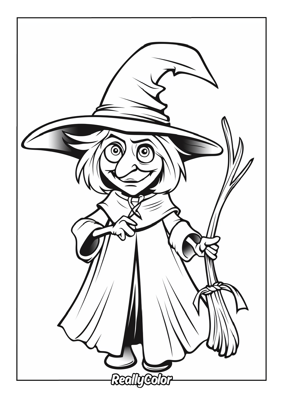 Free Printable Witch Coloring Pages Free Printable Witch Coloring Pages