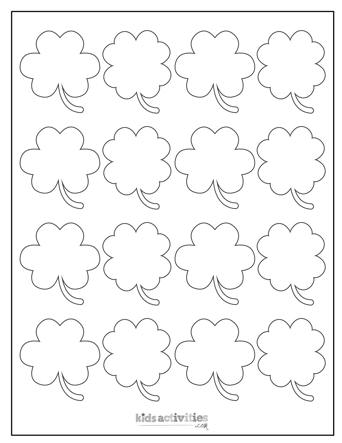 Free Shamrock Template For St Patrick s Day Crafts Kids Activities Blog