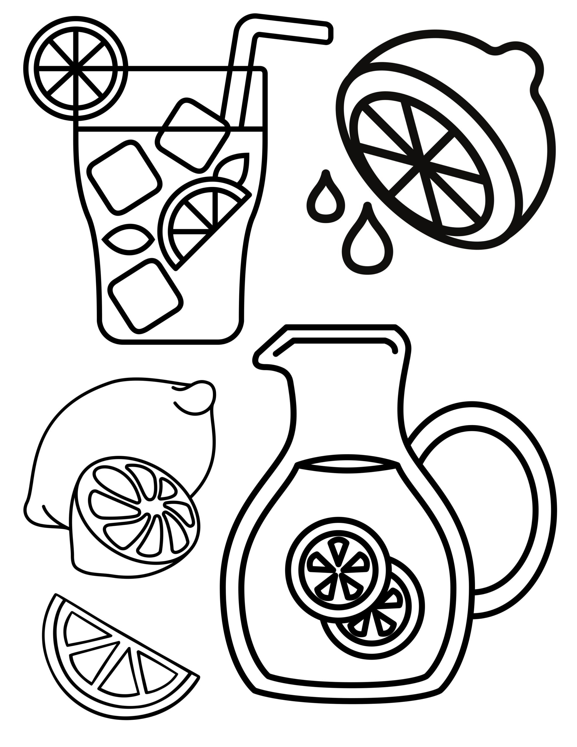 simple summer coloring pages
