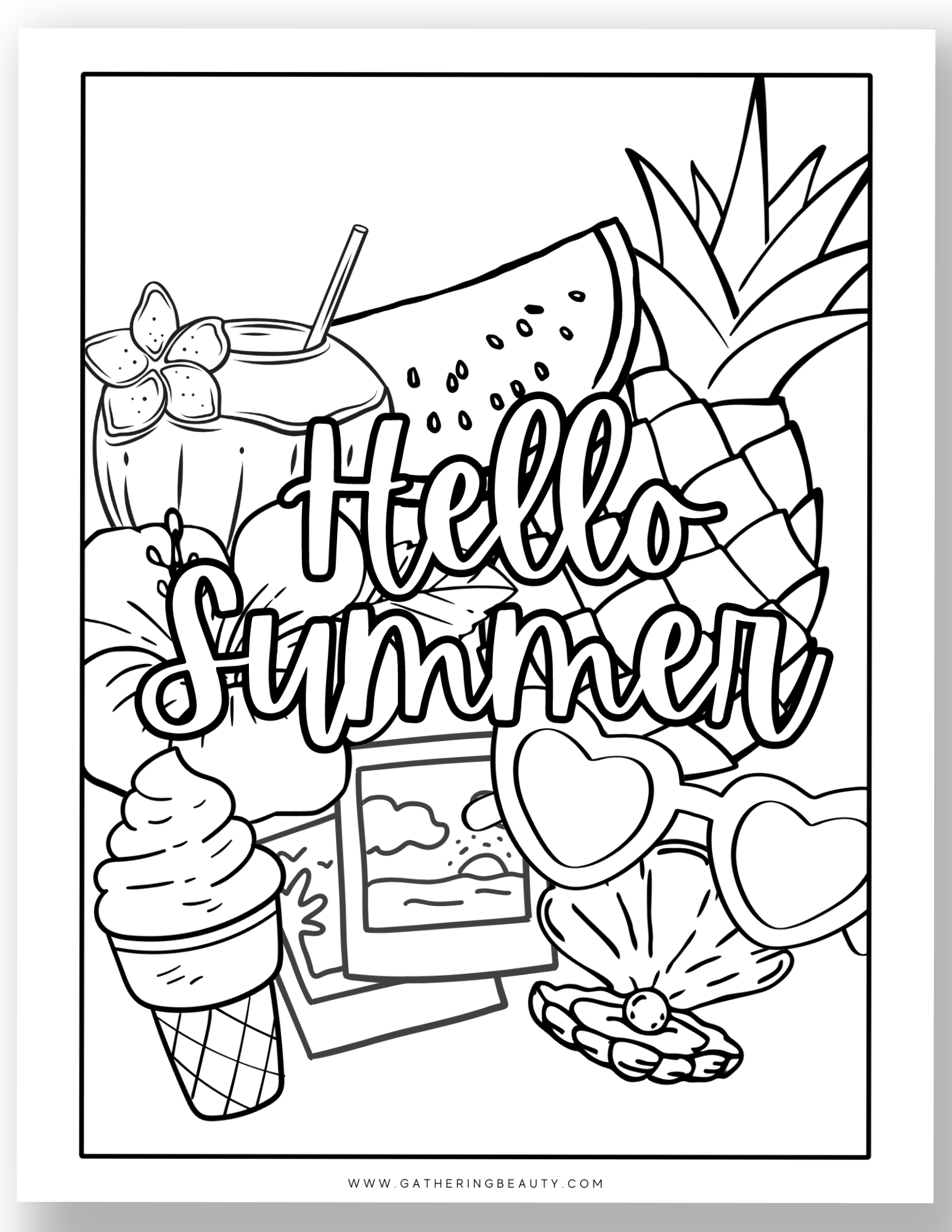 free printable coloring pages summer