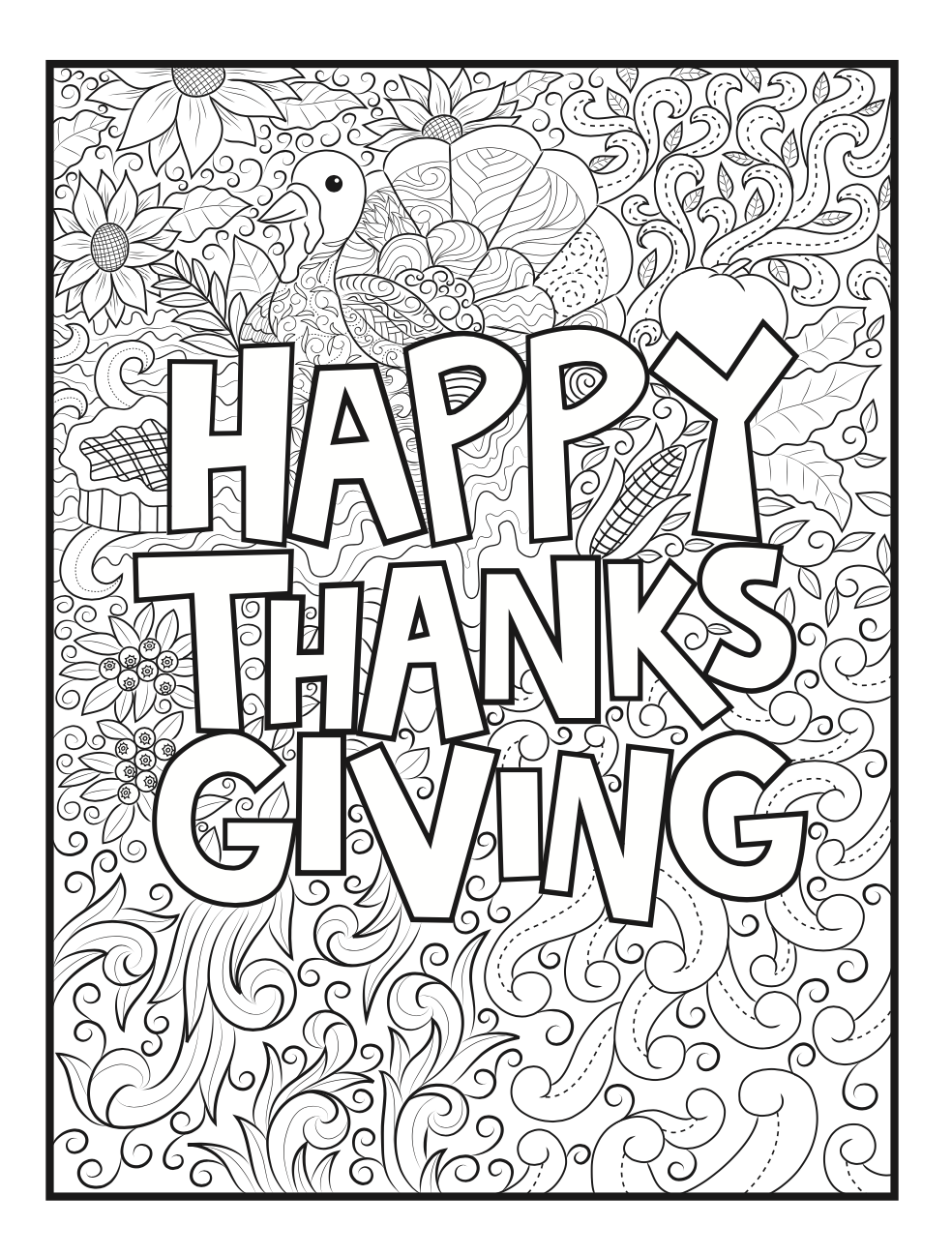thanksgiving coloring pages free
