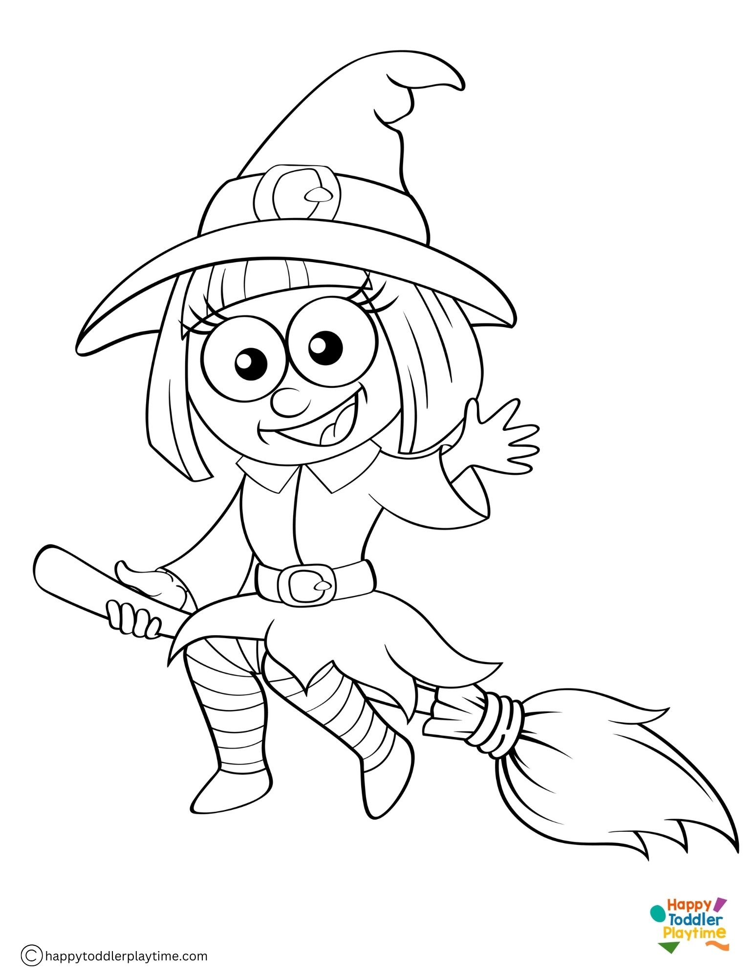 Free Witch Coloring Pages Happy Toddler Playtime