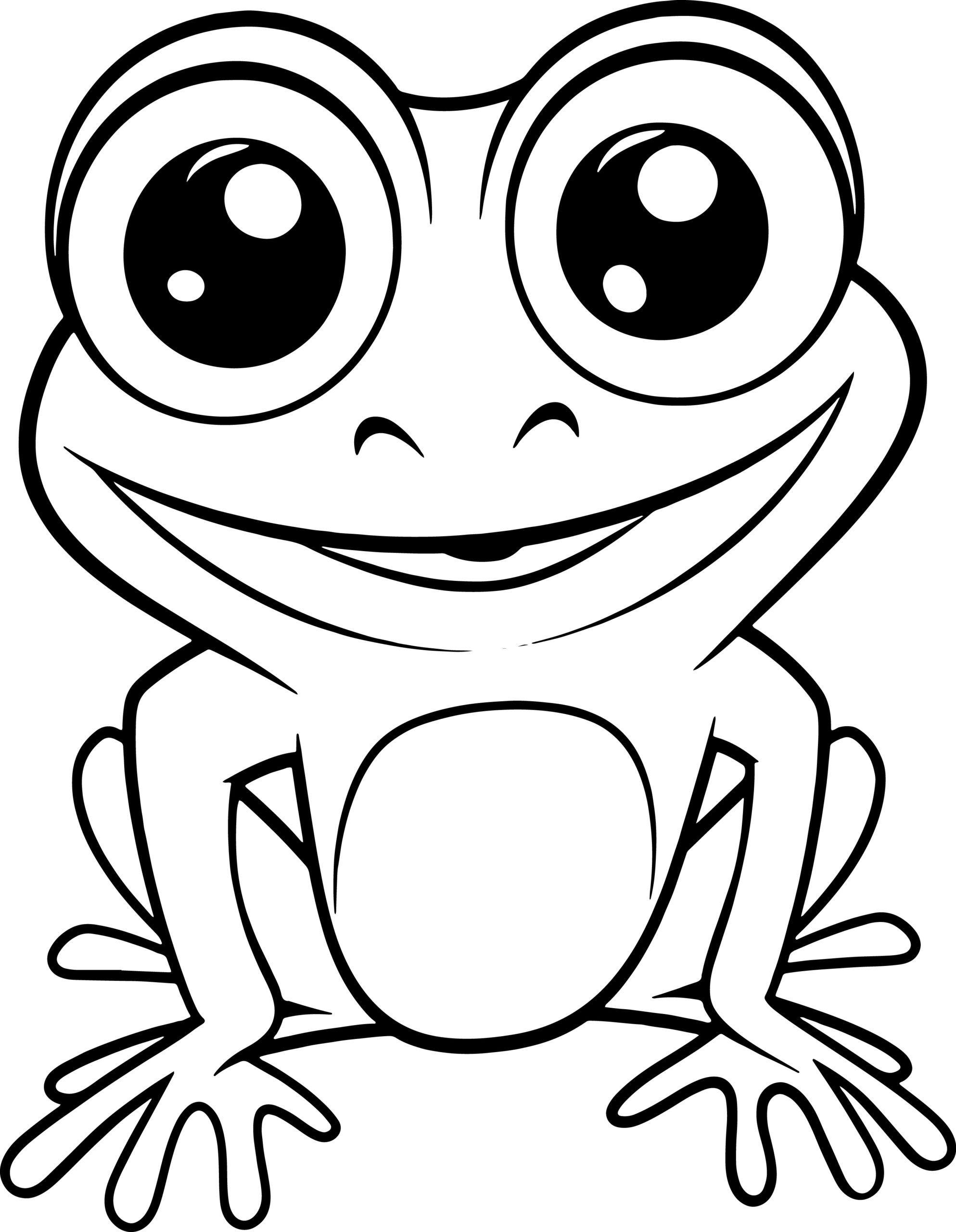 coloring sheet of a frog
