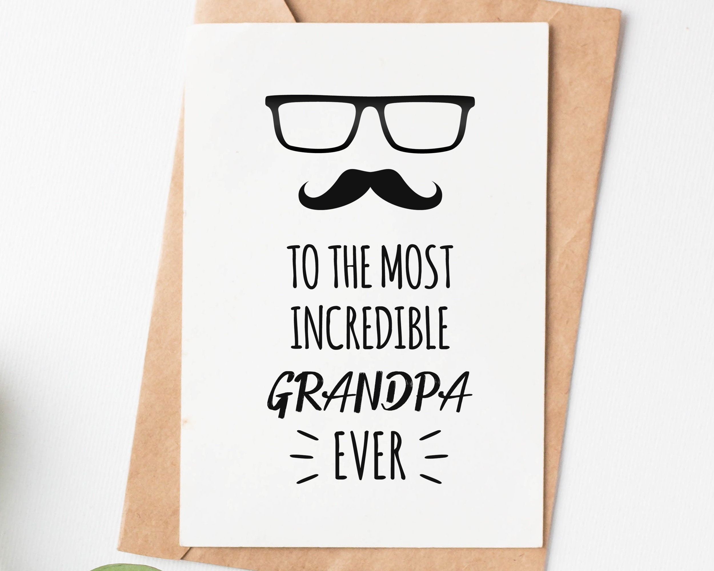 Funny Fathers Day Card For Grandfather Most Incredible Grandpa Ever Card Grandpa Gift Fathers Day Gift For Grandpa Granddad Card Etsy