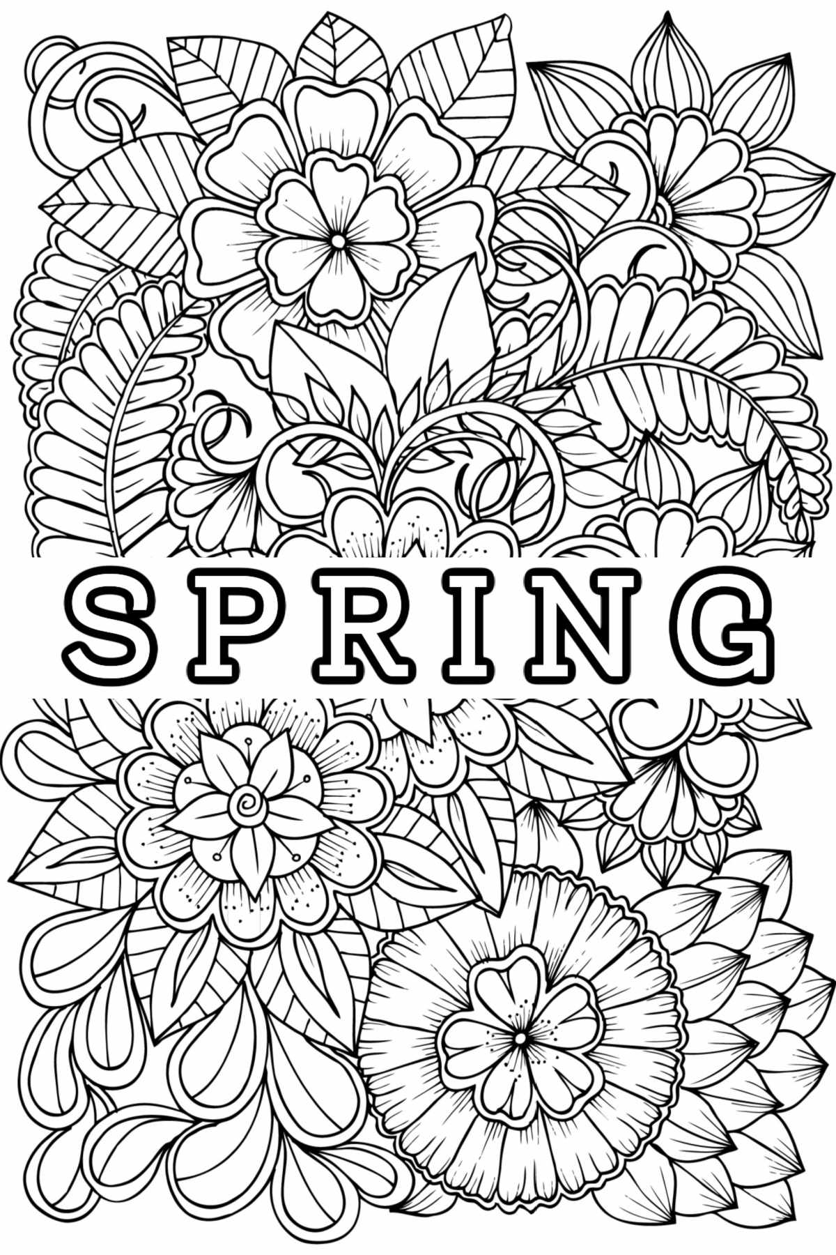 spring coloring pages printable