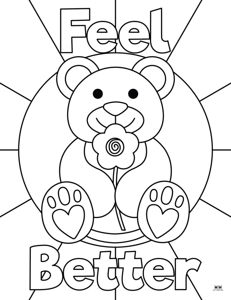 get well soon coloring sheets