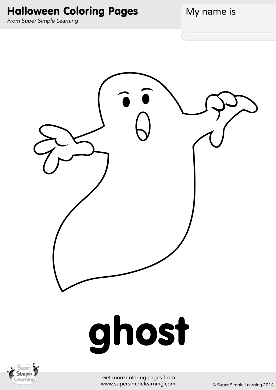 Ghost Coloring Page Super Simple