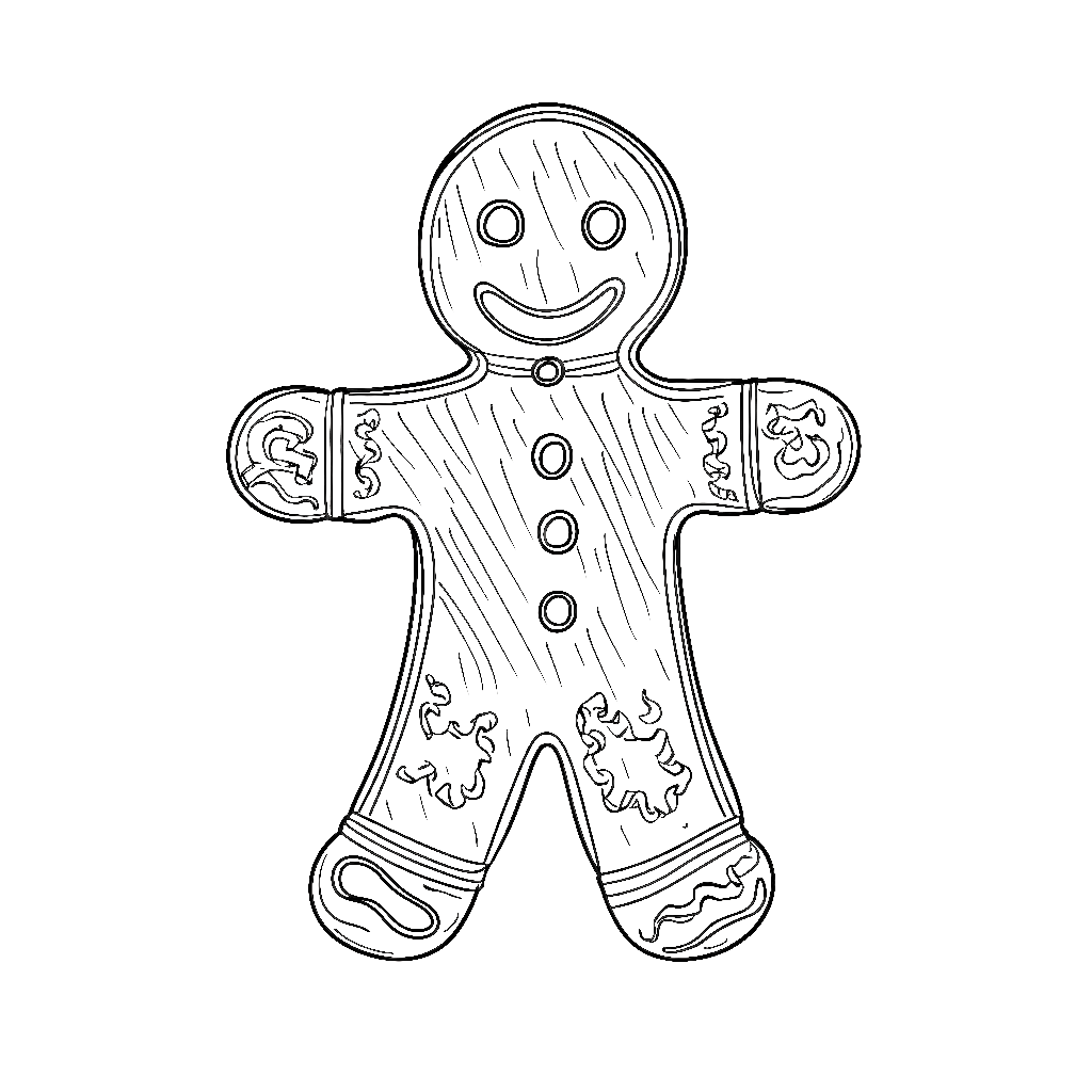 gingerbread man coloring pages