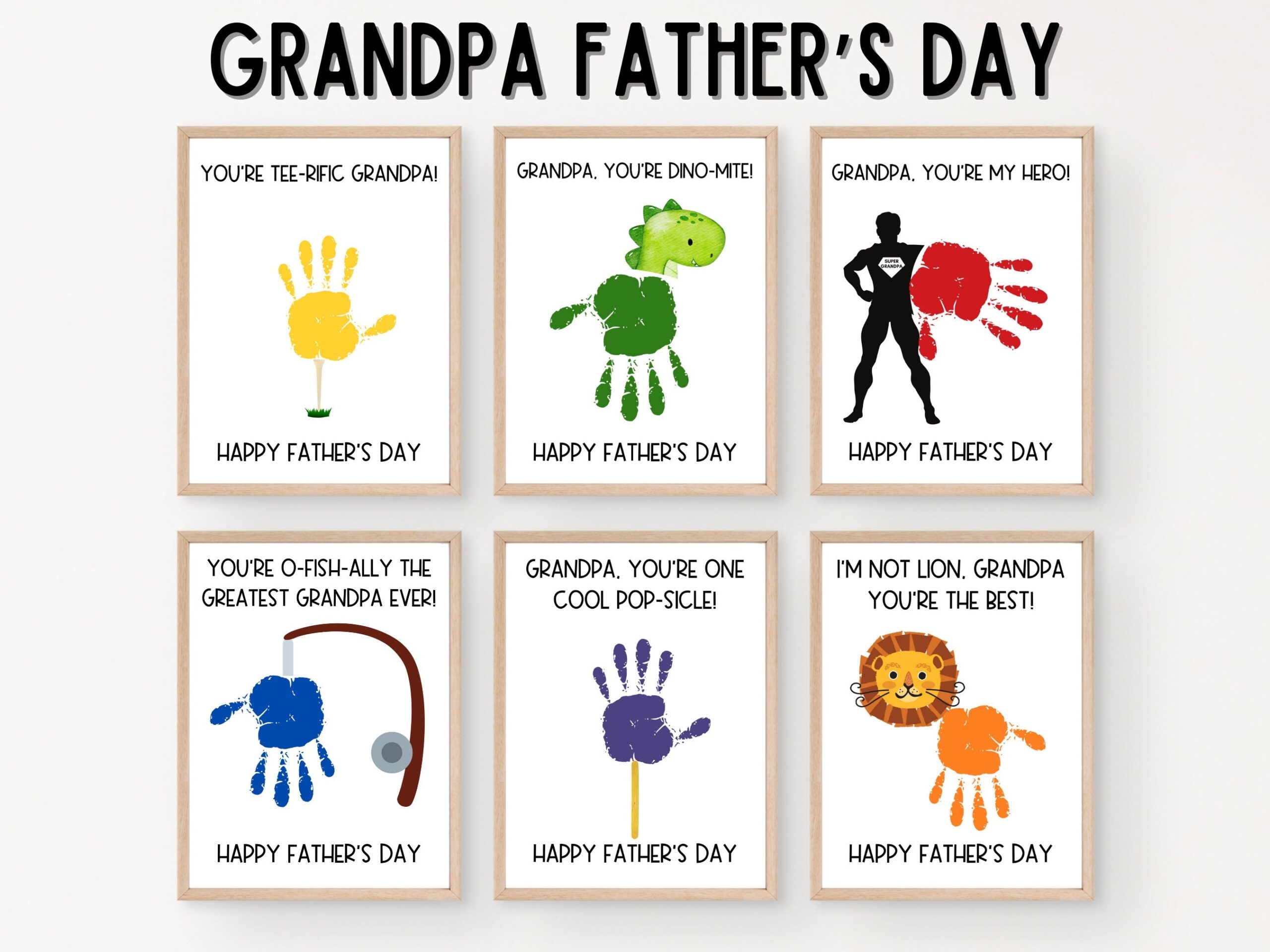Grandpa Father s Day Handprint Card Craft PDF Etsy New Zealand