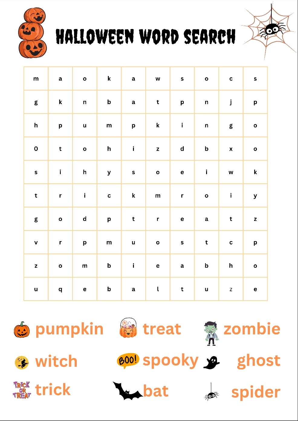 halloween worksheets printable