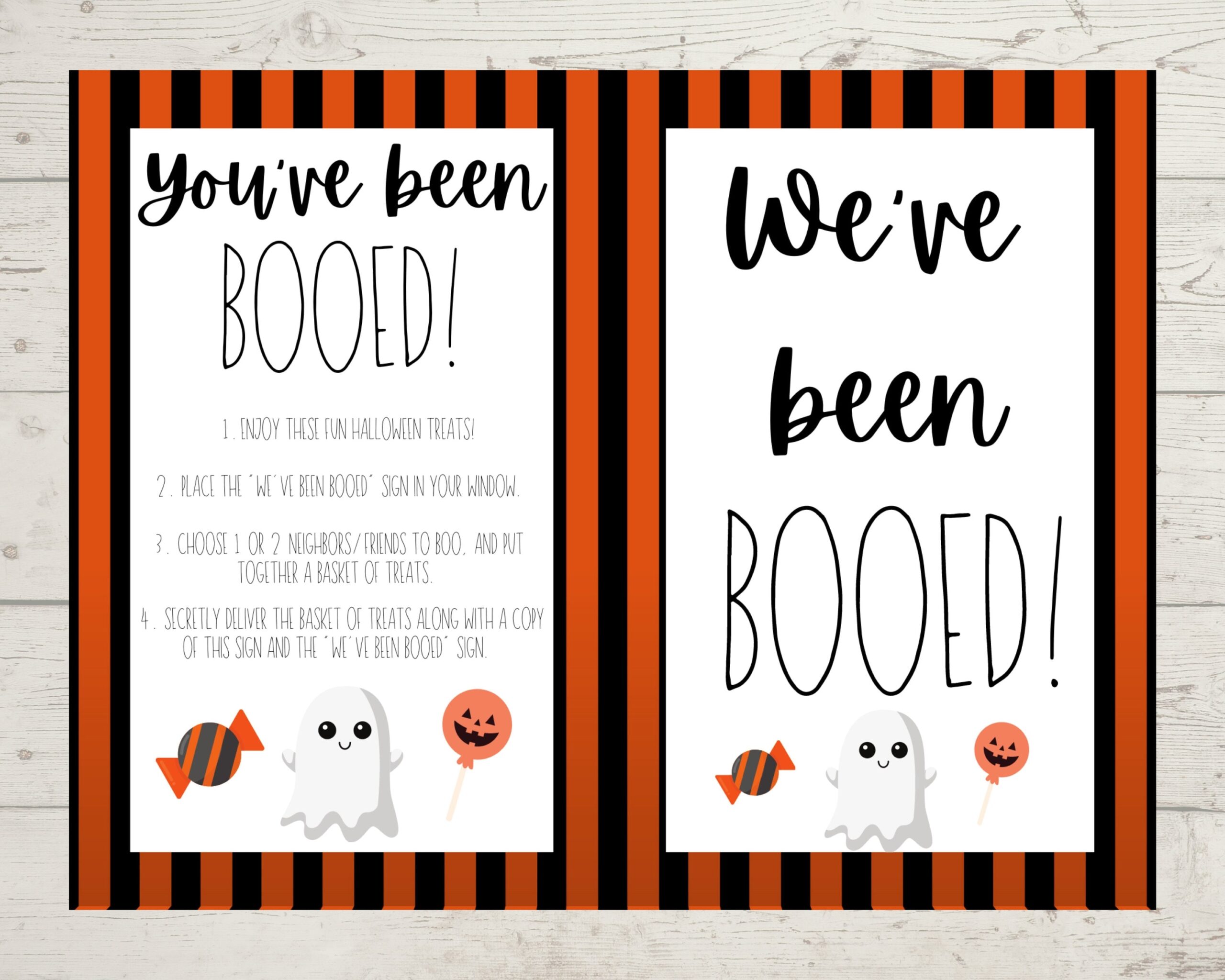 Halloween Booed Sign Printable You ve Been Booed We ve Been Booed Etsy de