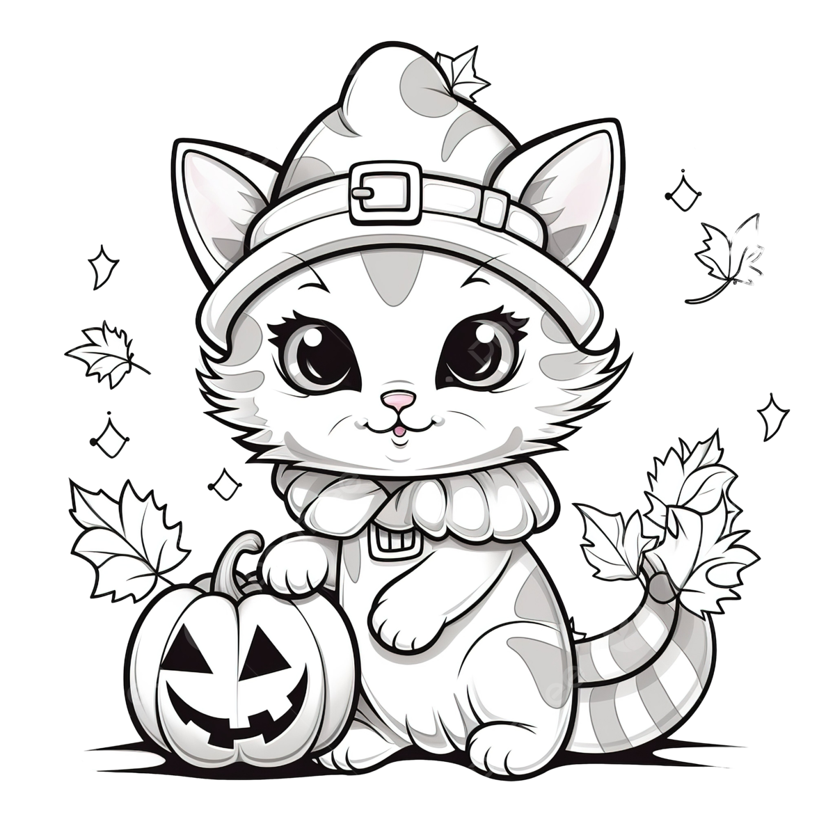 halloween cat coloring pages