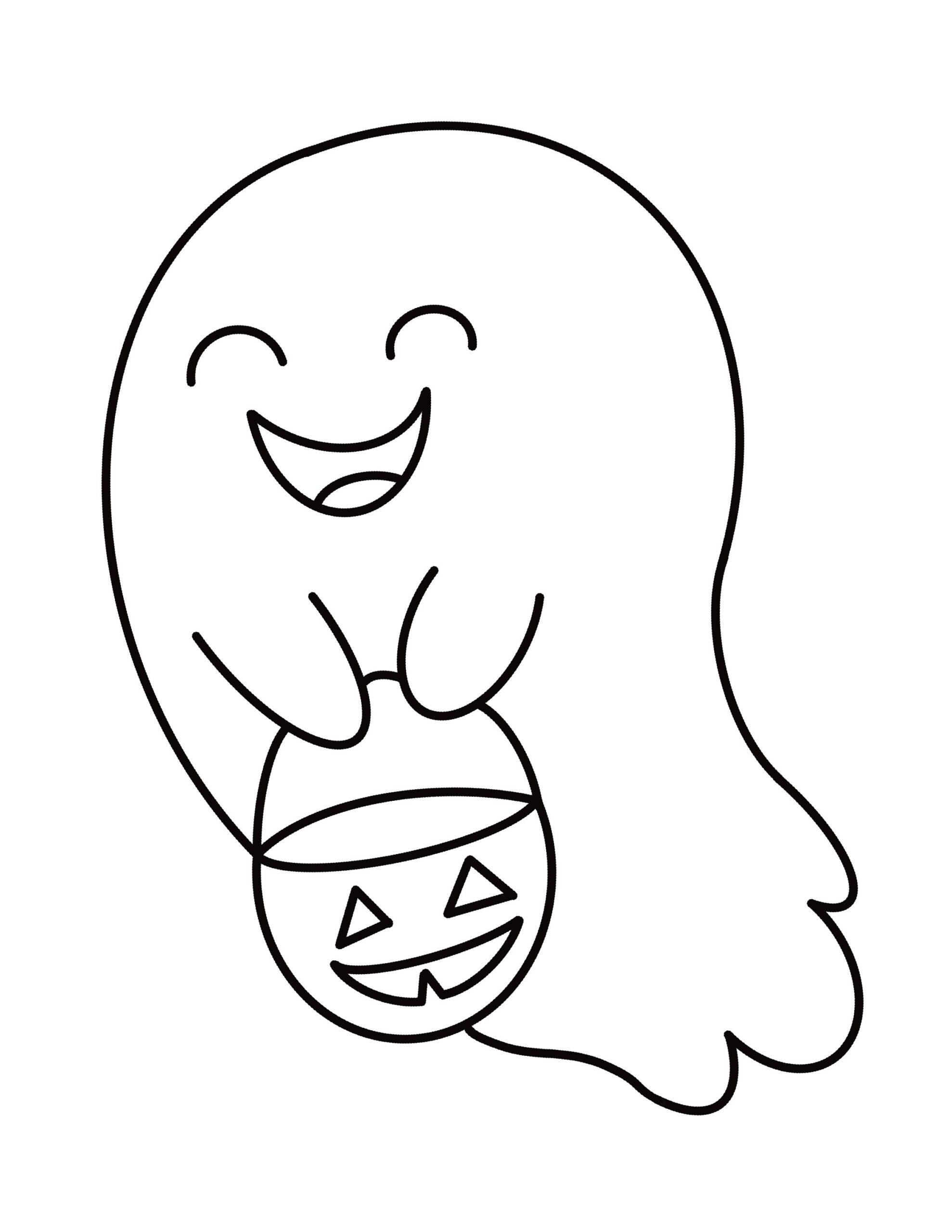 Halloween Ghost Coloring Page For Kids PDF Etsy Ireland