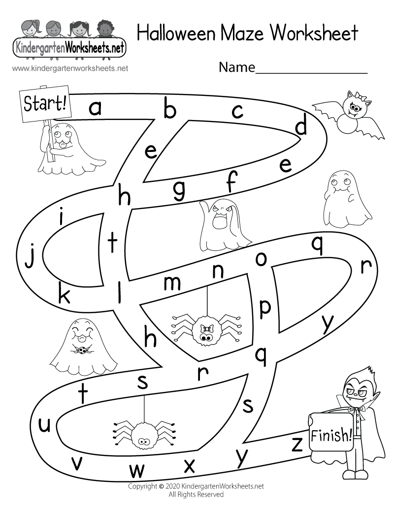 halloween worksheet for preschool