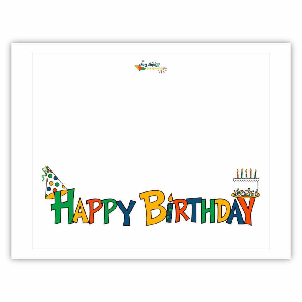 print happy birthday card