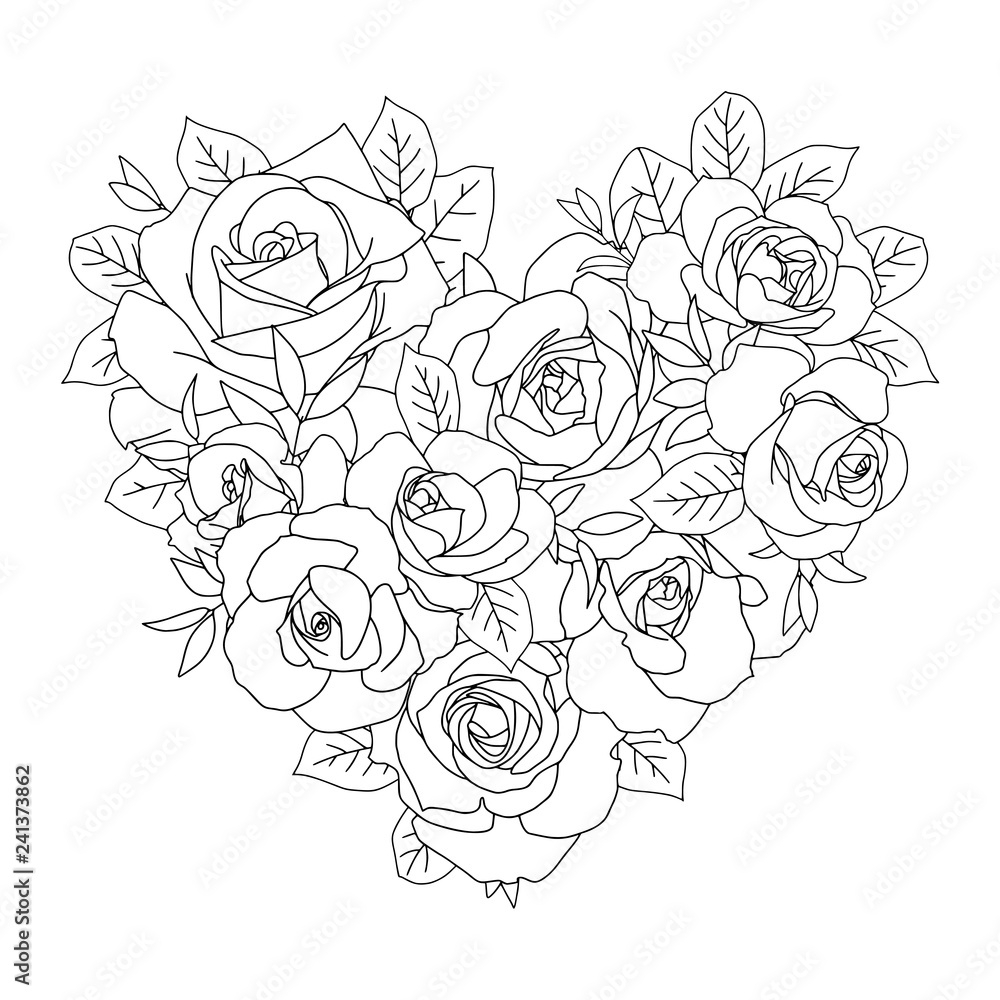 coloring sheets of roses