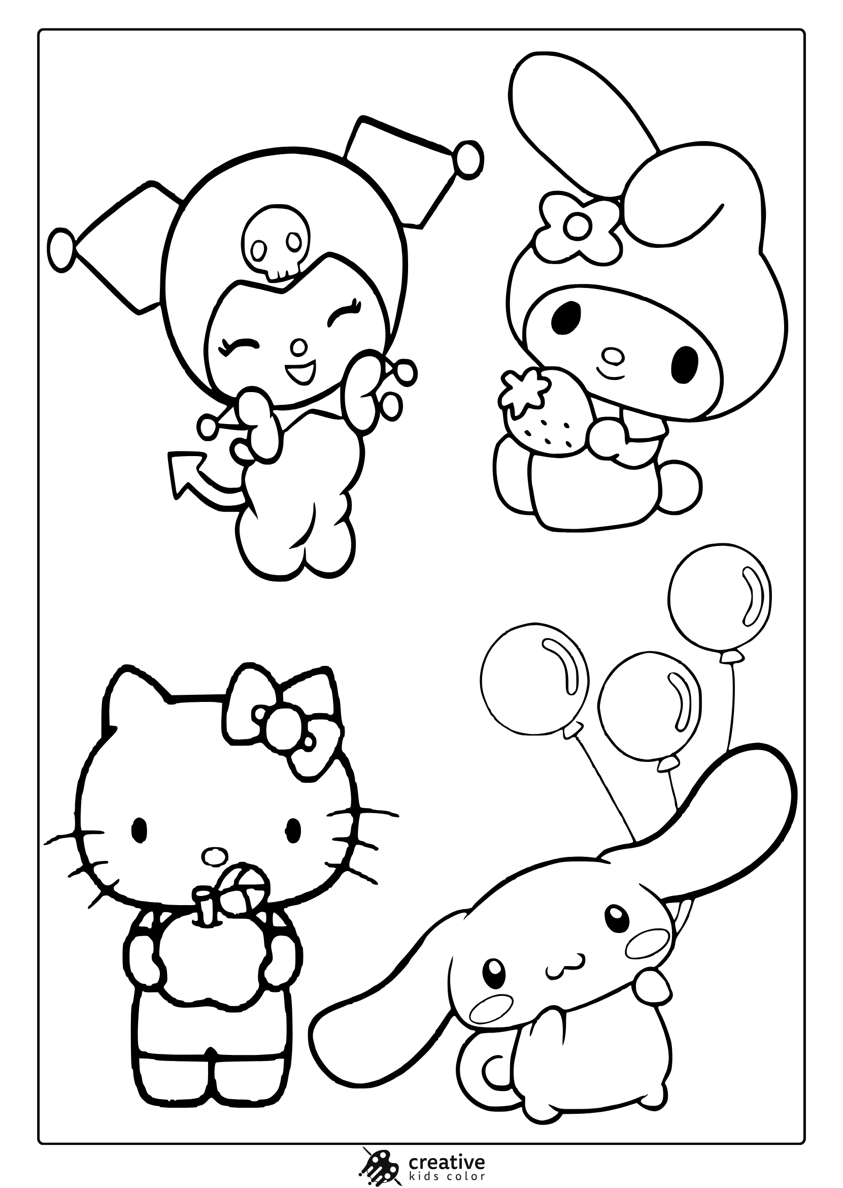 hello kitty coloring pages pdf